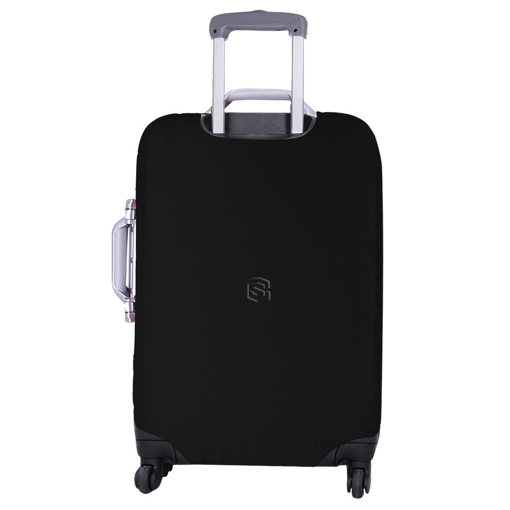 BLACK LUGGAGE COVER WITH BLACK LOGO Luggage Cover (Large Size) (26"-28")