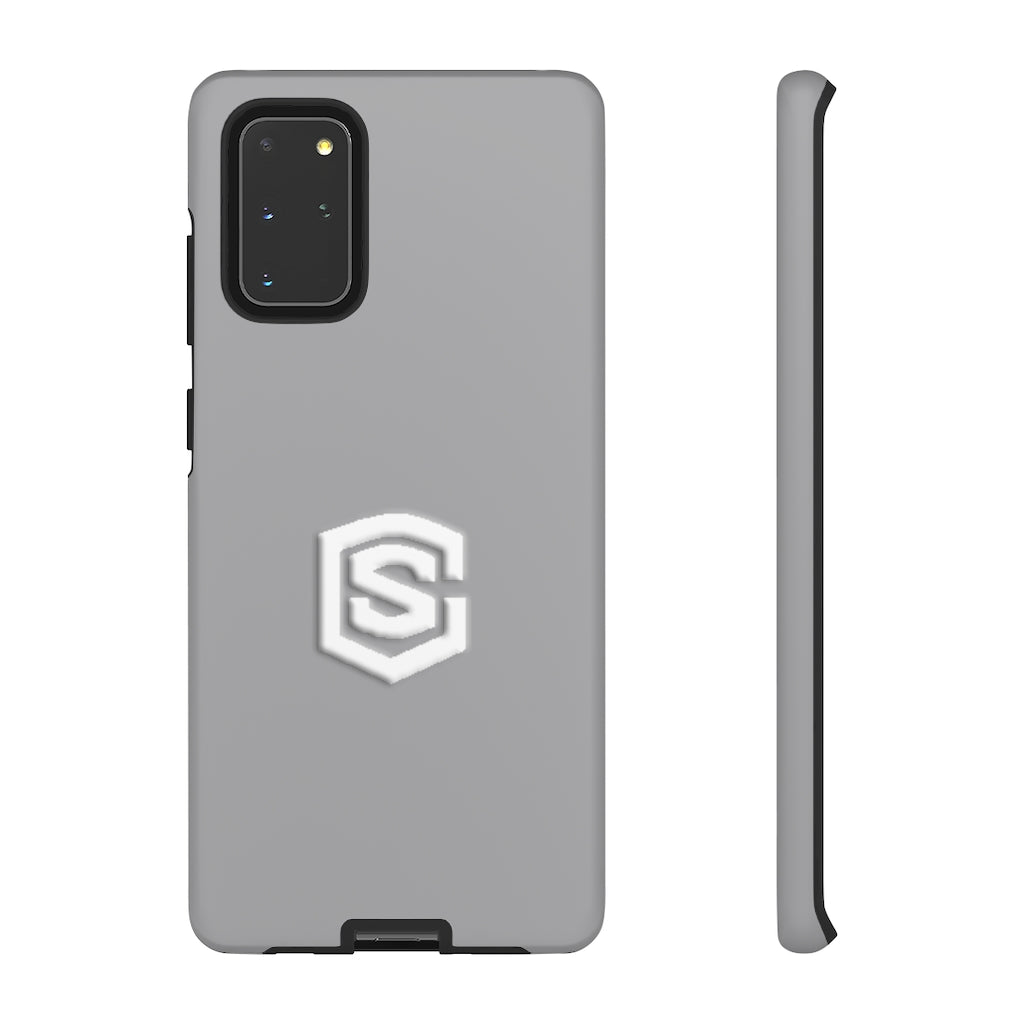 Silver Tough Cases White Logo