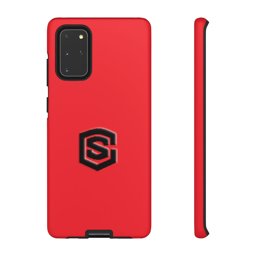Red Tough Cases Black Logo
