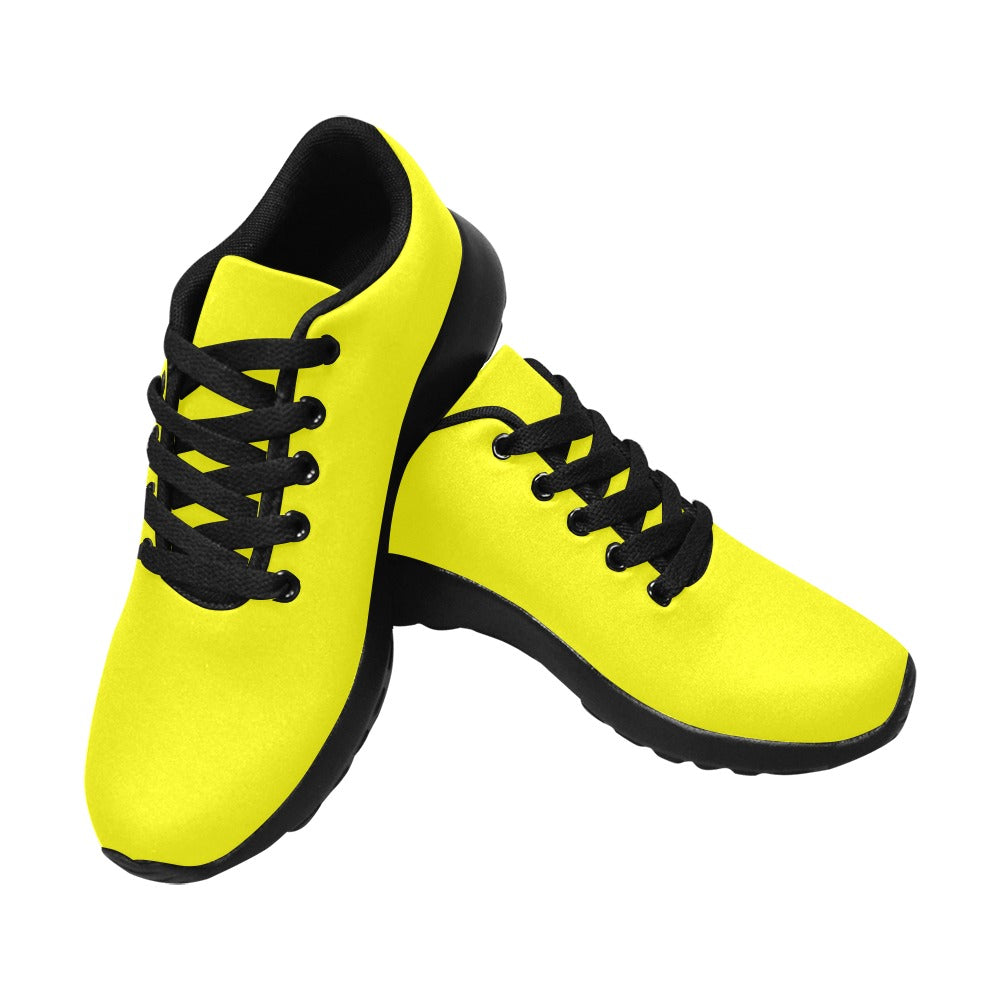 YELLOW KID SNEAKER WITH YELLOW LOGO Kid's Sneakers (Little Kid / Big Kid) (Model020)