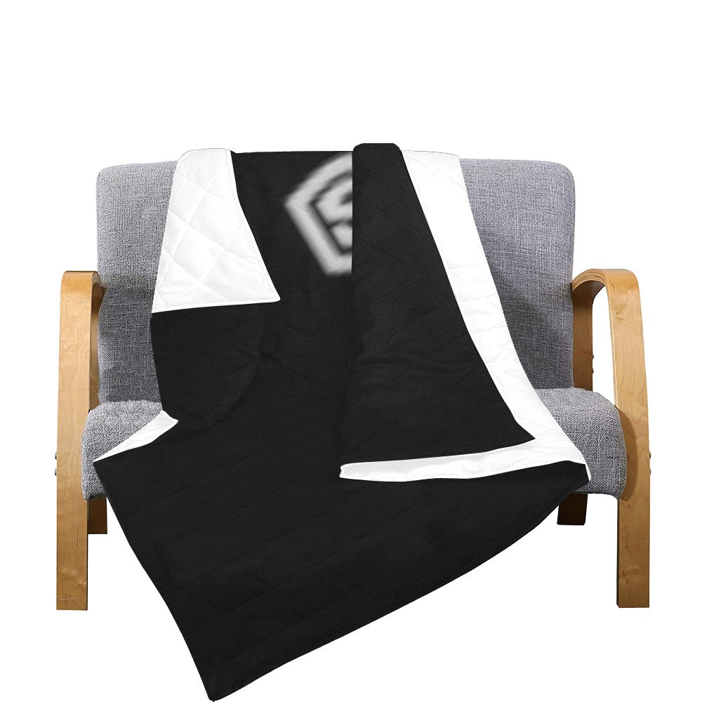 BLACK CISTOM QUILT SELVER LOGO Custom Quilt 70" x 80"