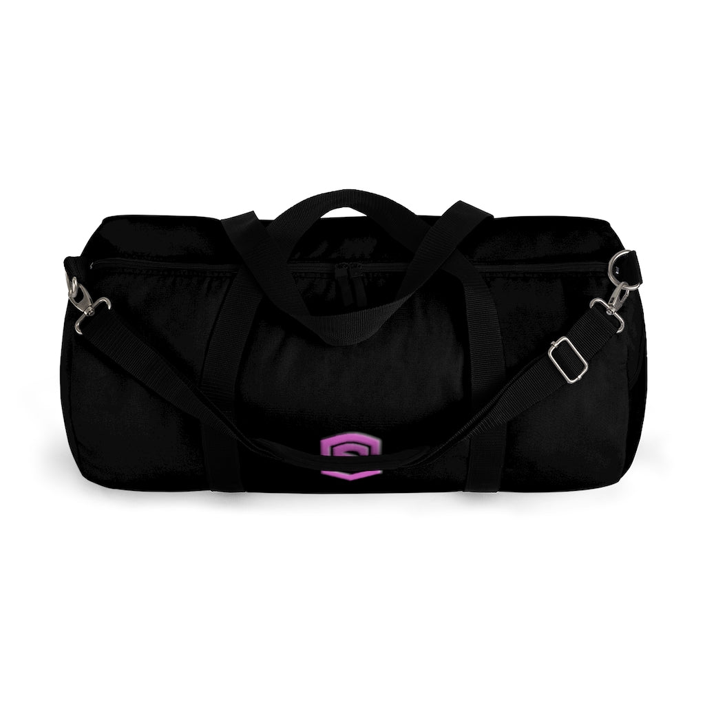 Black Duffel Bag Pink Logo