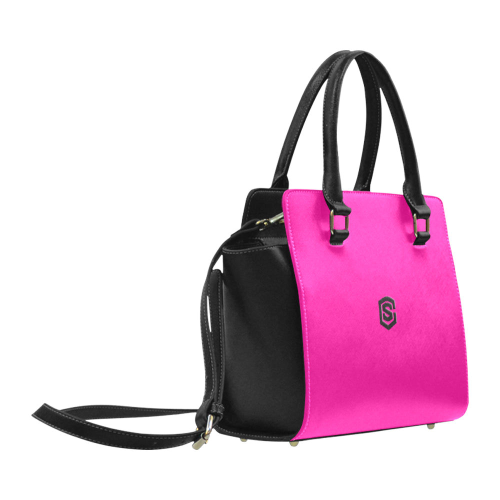 BLACK CLASSIC SHOULDER HANDBAG black logo Classic Shoulder Handbag (Model 1653)