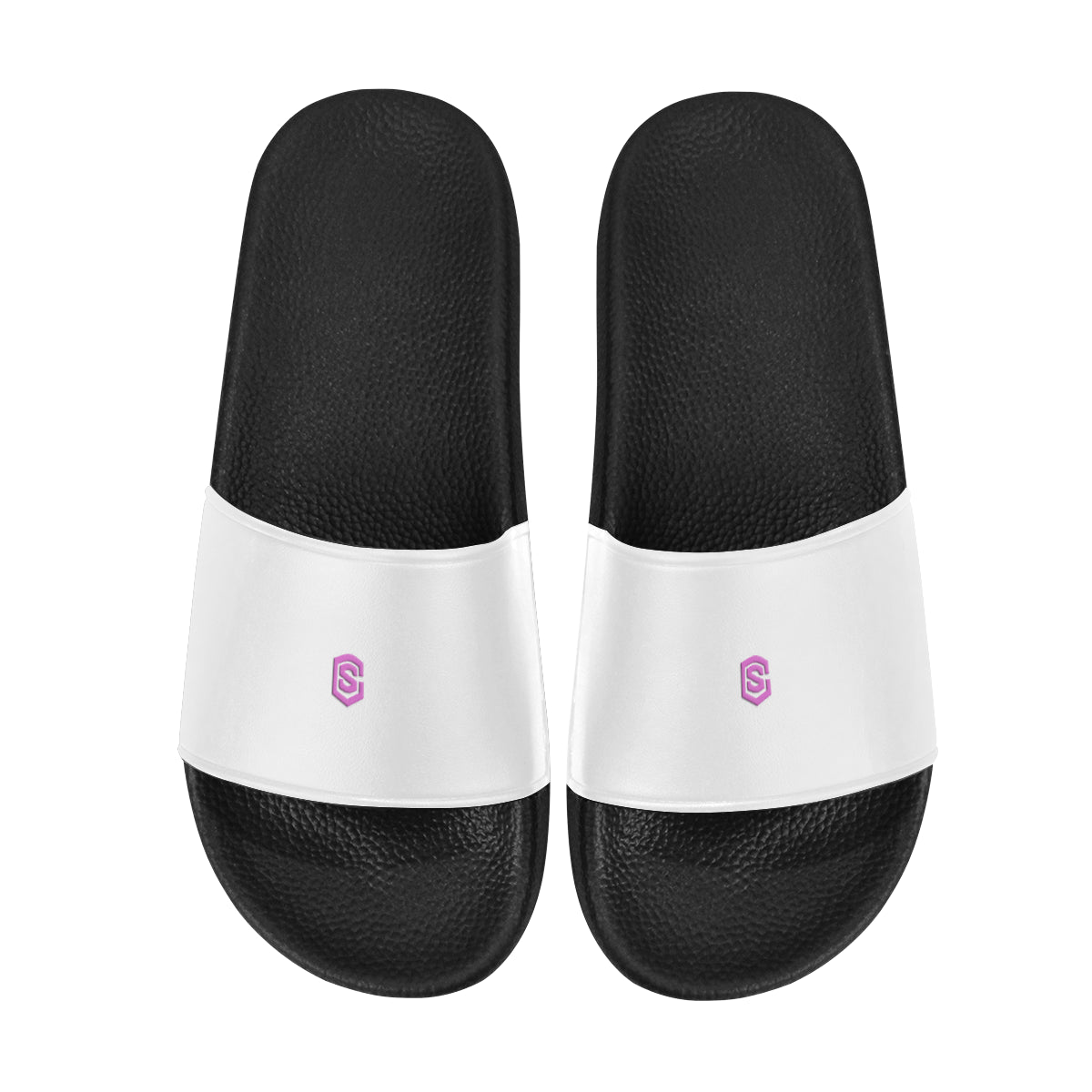 pink logo Women's Slide Sandals (Model 057)