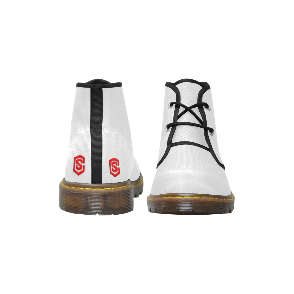 red logo Women's Canvas Chukka Boots (Model 2402-1)