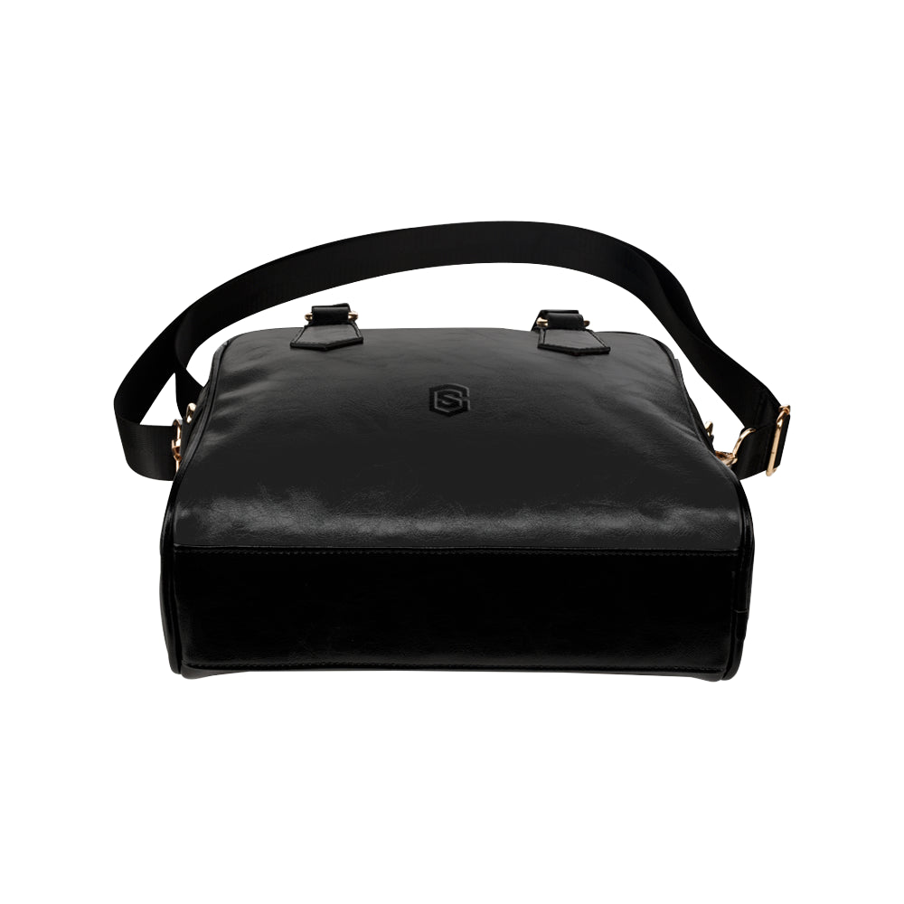 BLACK Shoulder Handbag black logo Shoulder Handbag (Model 1634)