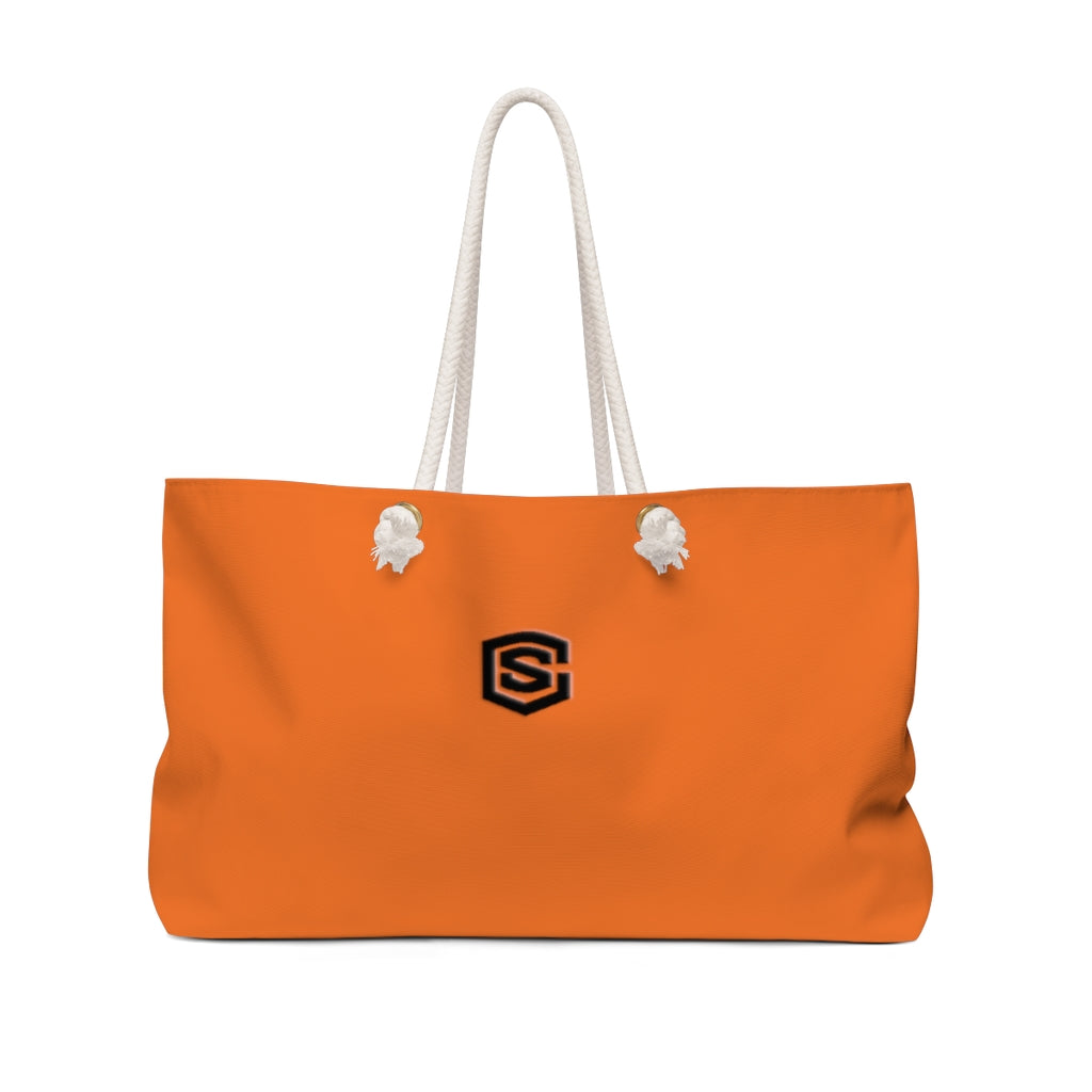 Orange Weekender Bag Black Logo
