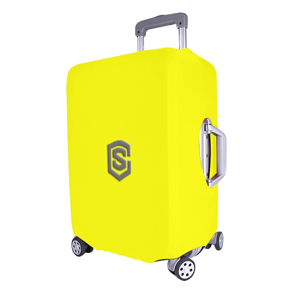 YELLOW LUGGAGE COVER WITH GRAY LOGO Luggage Cover (Large Size) (26"-28")