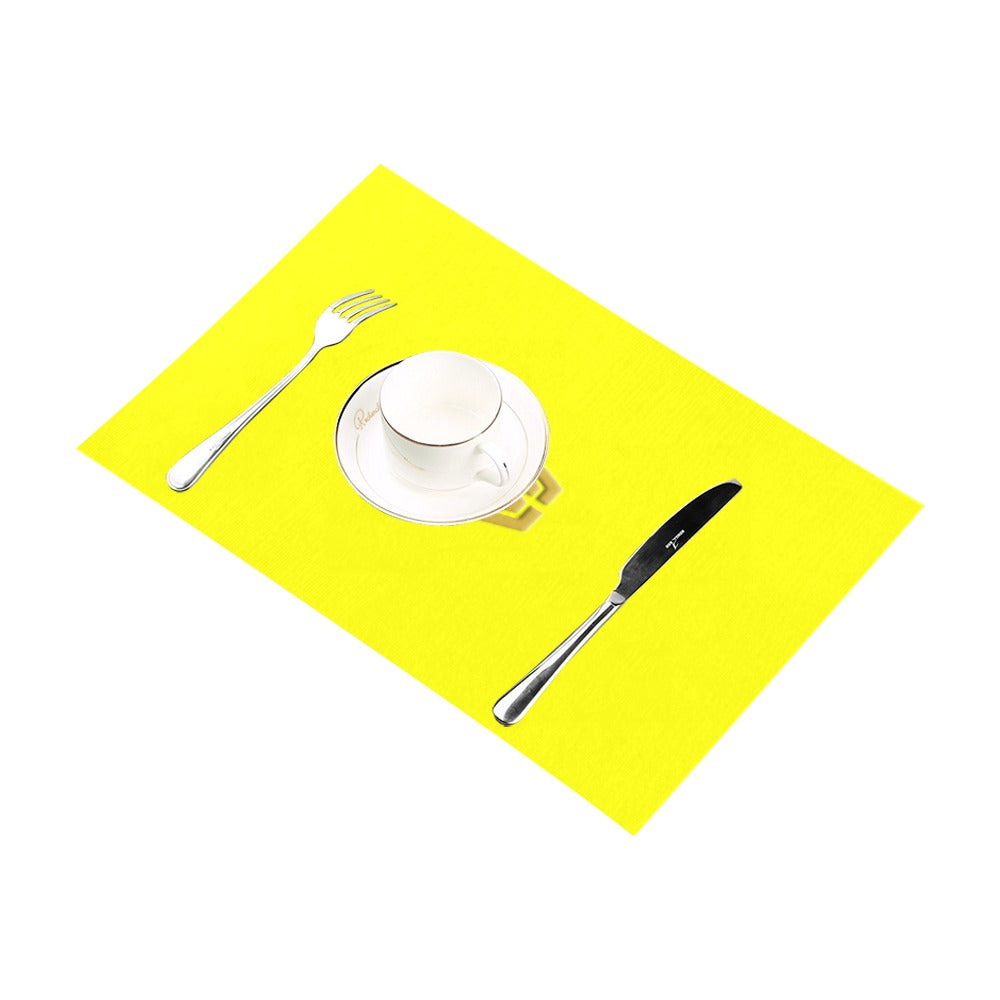 Yellow Placemats 12" x 18" With Gold Logo Placemats 12" x 18" (Set of 2)