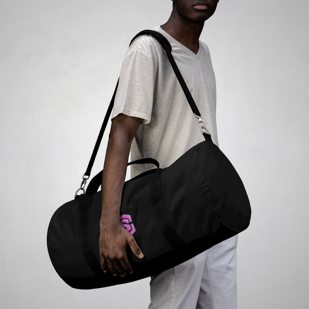 Black Duffel Bag Pink Logo