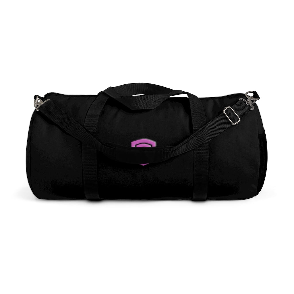 Black Duffel Bag Pink Logo