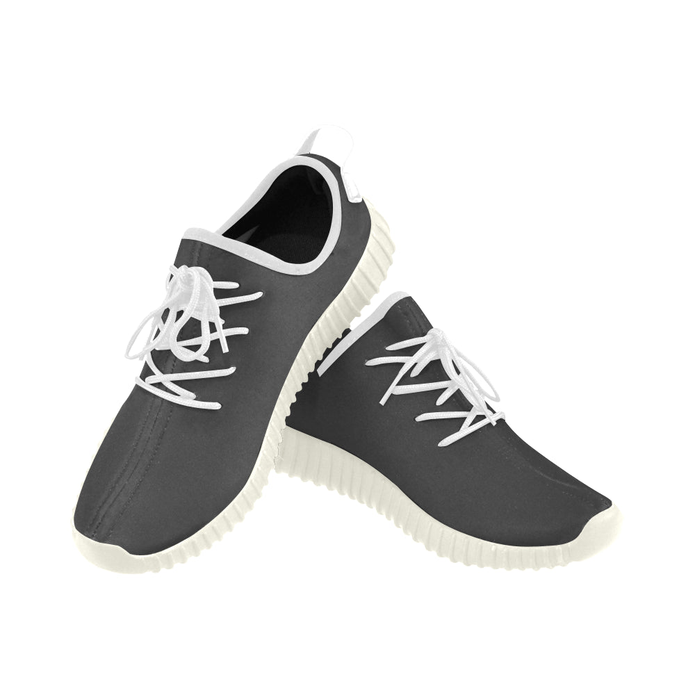 black logo Grus Women's Breathable Woven Running Shoes (Model 022)