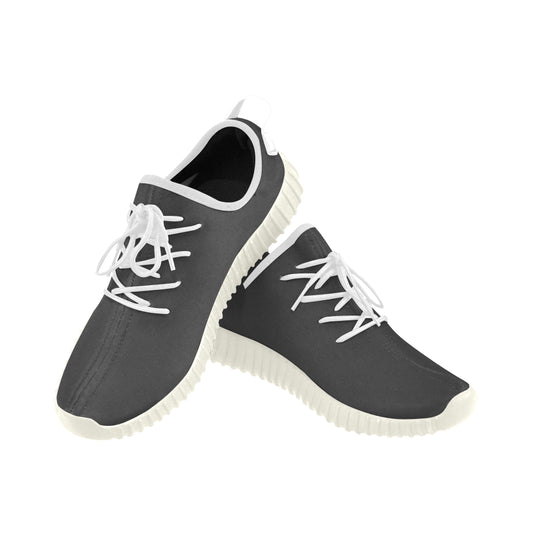 black logo Grus Women's Breathable Woven Running Shoes (Model 022)