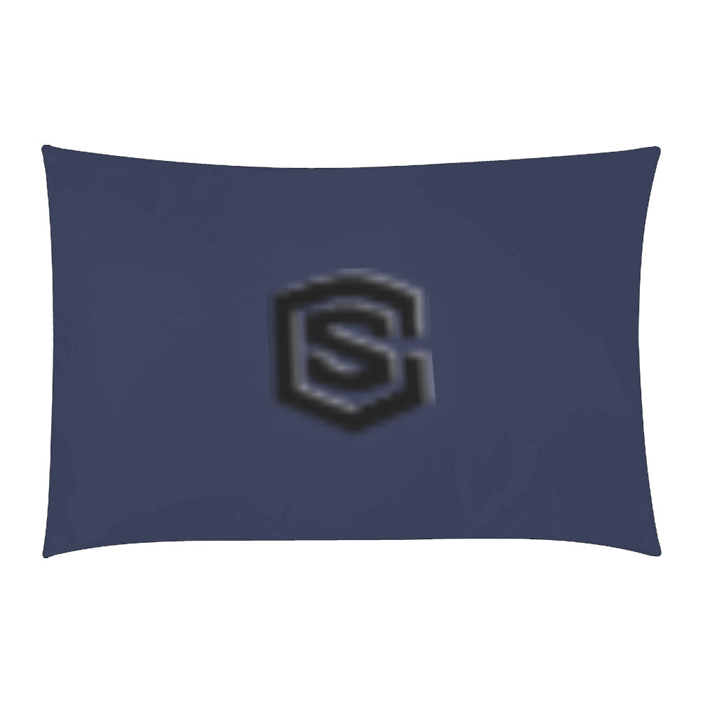 Blue Duvet Cover Black Logo 3-Piece Bedding Set (1 Duvet Cover 86"x70"; 2 Pillowcases 20"x30")(One Side)