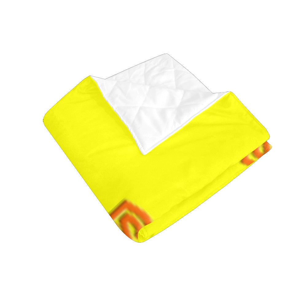 YELLOW CUSTOM QUILT ORANGE LOGO Custom Quilt  70" x 80"