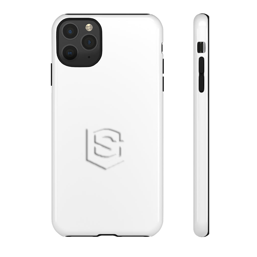 White Tough Cases White Logo