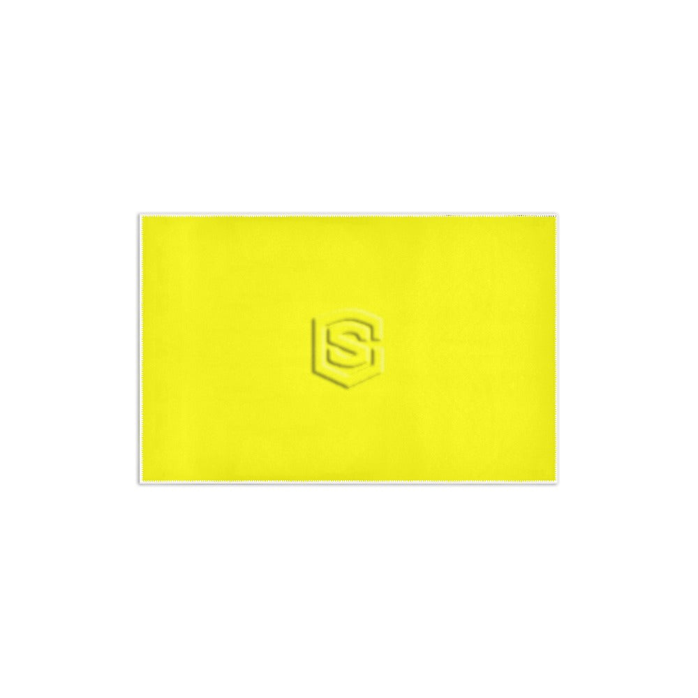 YELLOW SMALL AREA RUG WITH YELLOW LOGO Area Rug 2.6' x 1.7'