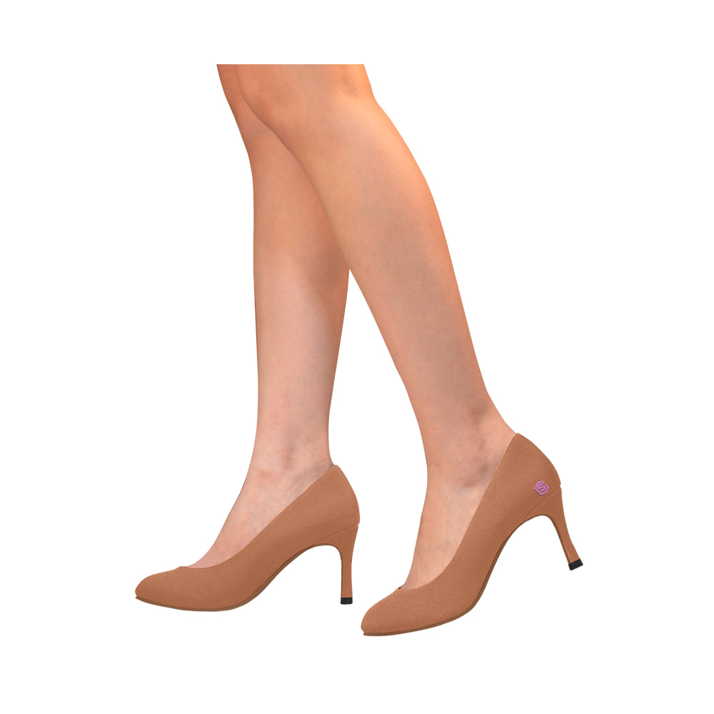 pink logo Women's High Heels (Model 048)