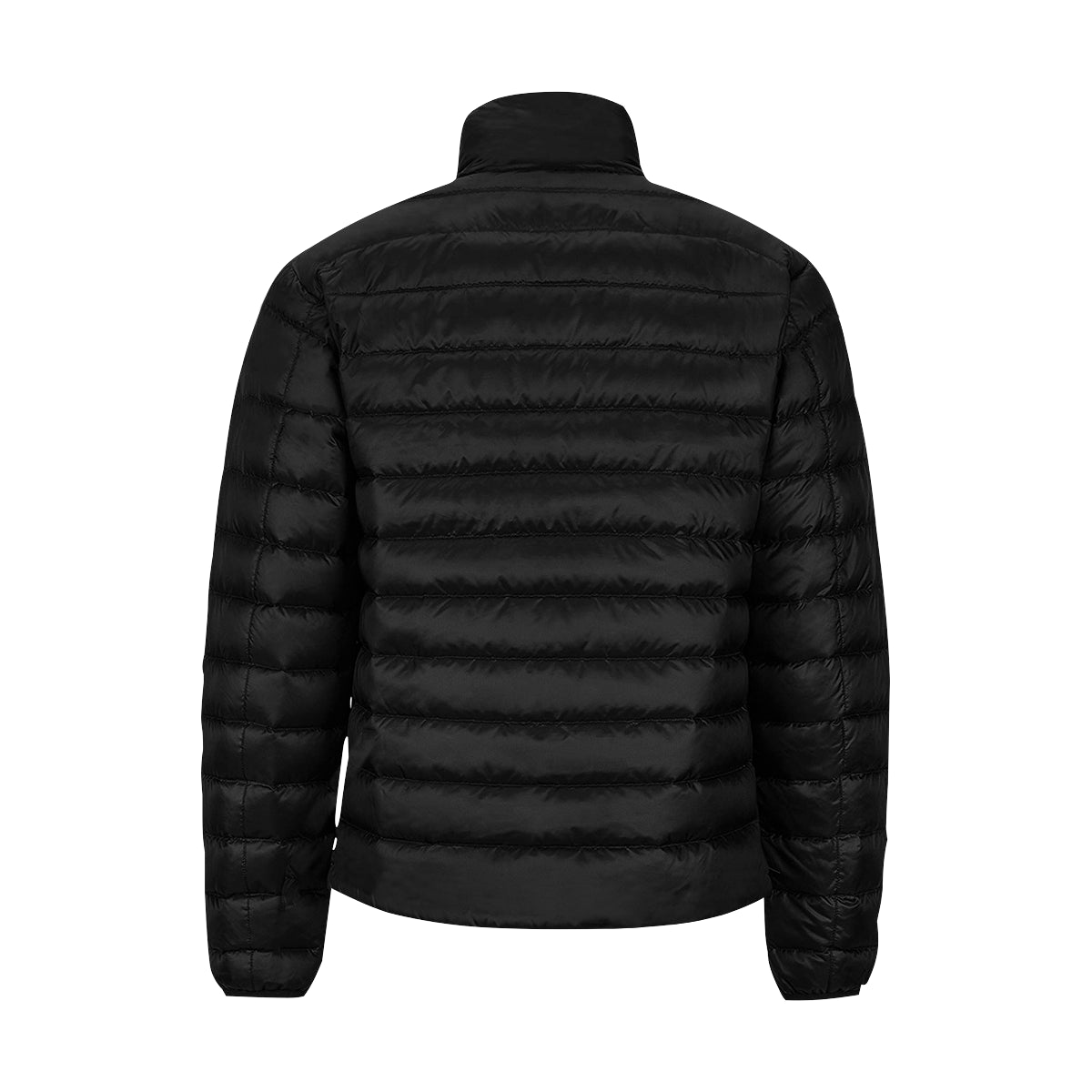 Yellow Logo Men's Stand Collar Padded Jacket (Model H41)