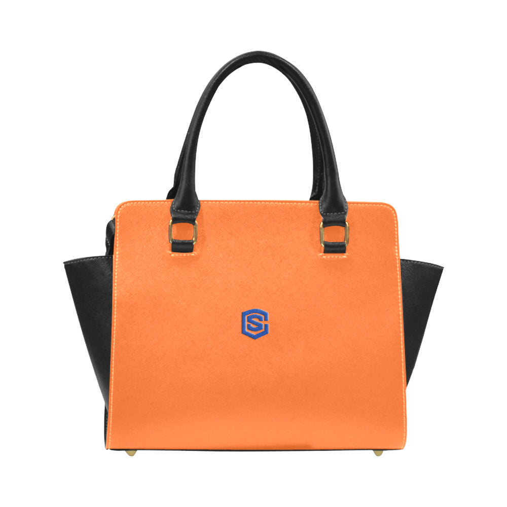 BLACK CLASSIC SHOULDER HANDBAG blue logo Classic Shoulder Handbag (Model 1653)