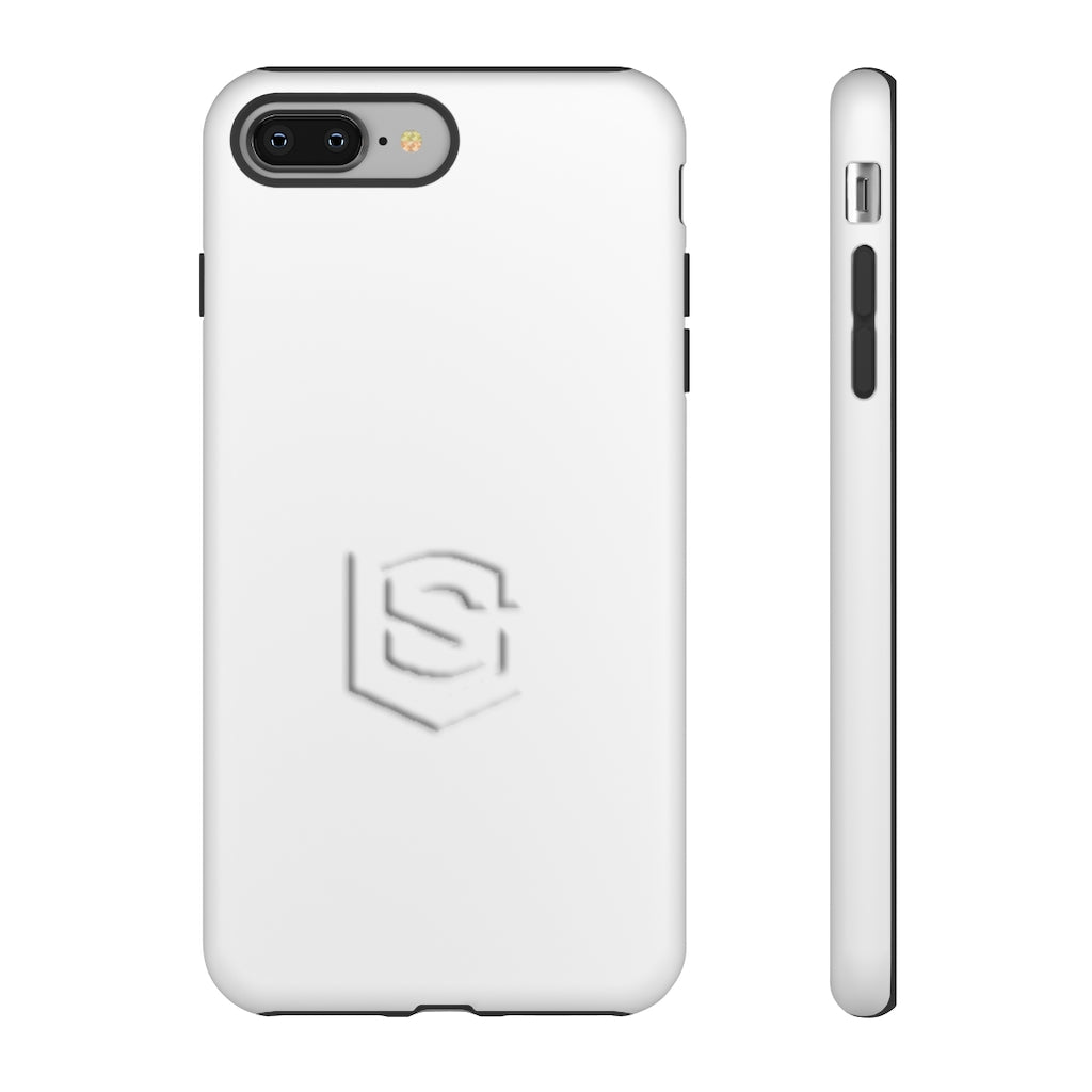 White Tough Cases White Logo