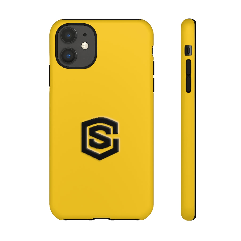 Yellow Tough Cases Black Logo