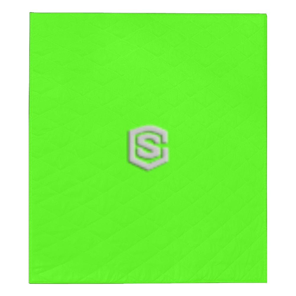 YELLOW CISTOM QUILT SELVER LOGO Custom Quilt  70" x 80"