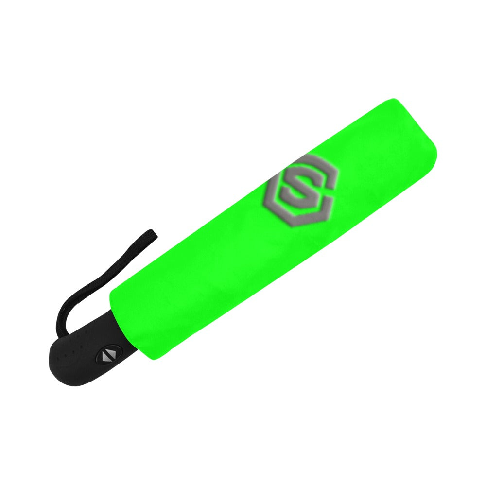 Green Anti-UV Automatic Umbrella With Grey Logo Anti-UV Automatic Umbrella(Outside Printing)(Model U09)