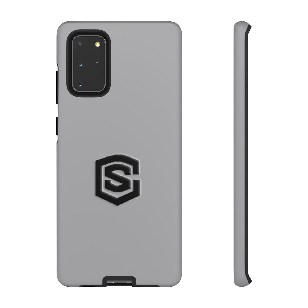 Grey Tough Cases Black Logo