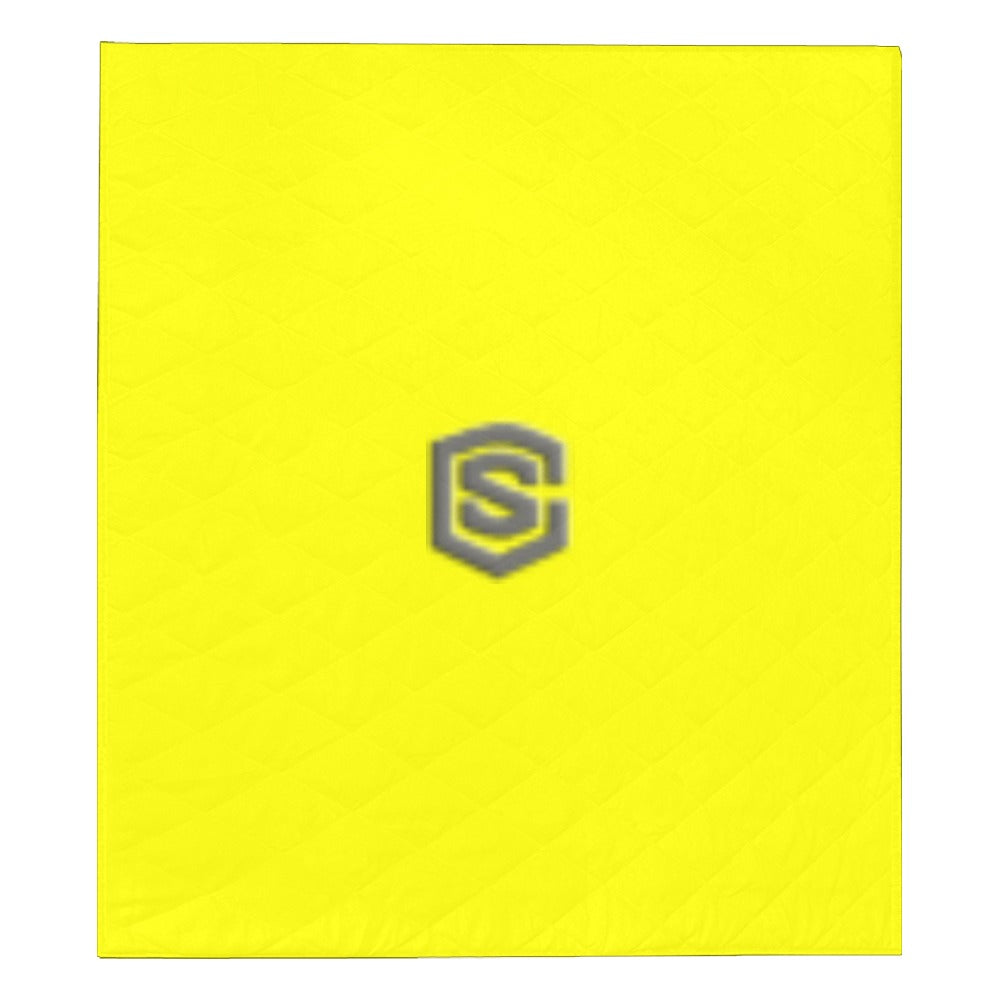 YELLOW CUSTOM QUILT GRAY LOGO Custom Quilt  70" x 80"