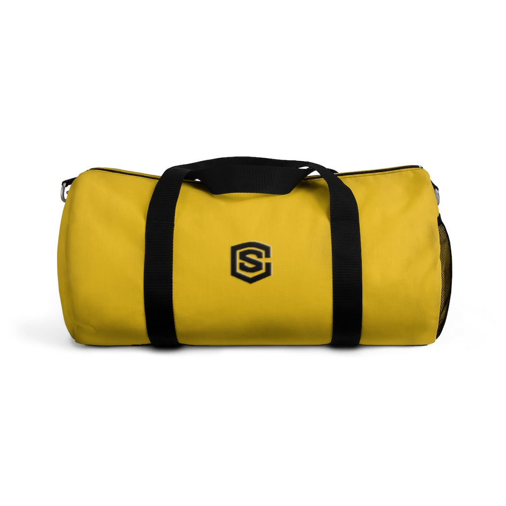 Yellow Duffel Bag Black Logo