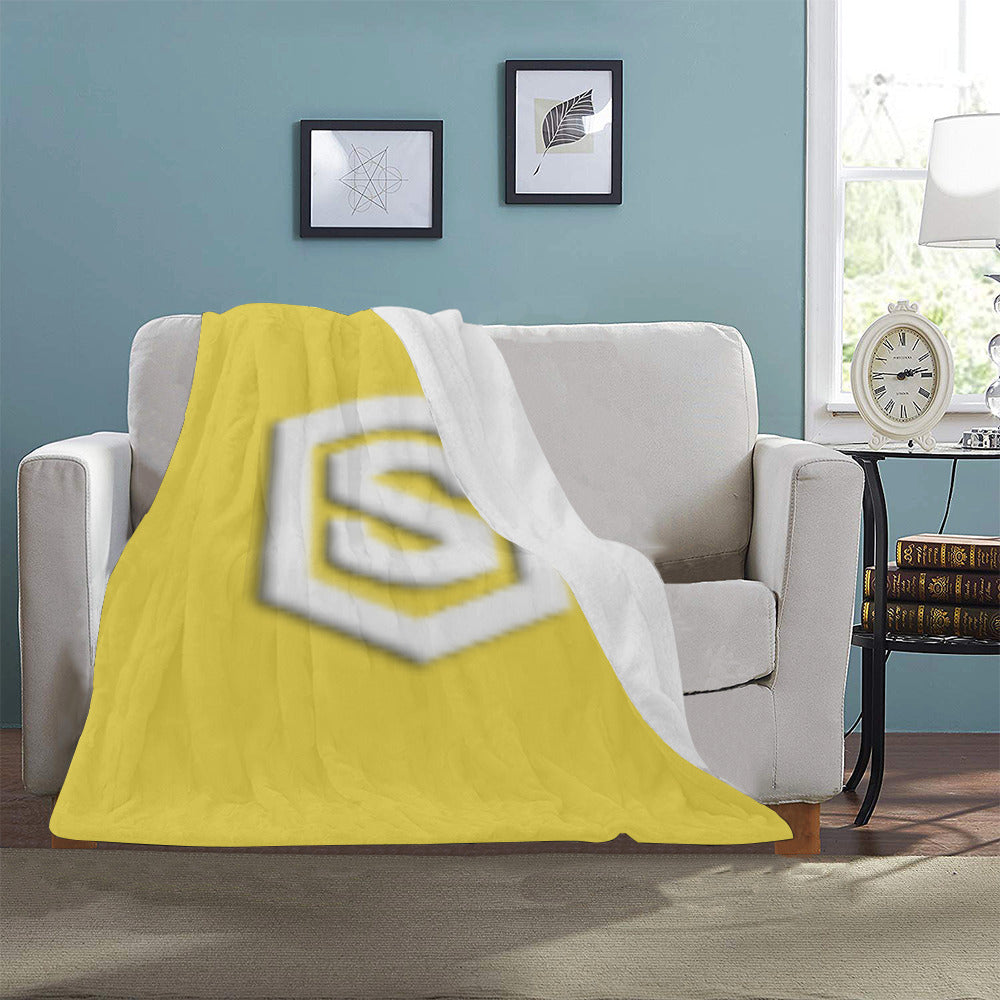 Yellow Ultra-Soft Micro Fleece Blanket White Logo Ultra-Soft Micro Fleece Blanket 30"x40"