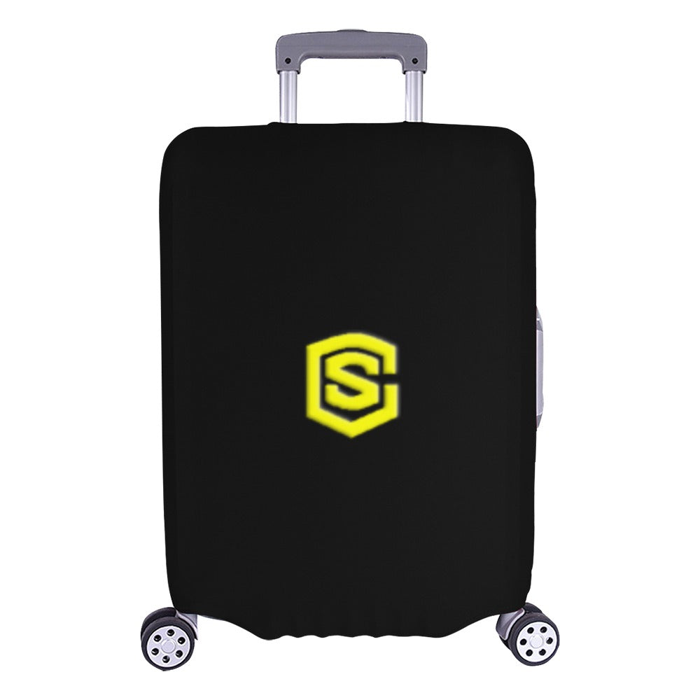 BLACK LUGGAGE COVER WITH YELLOW LOGO Luggage Cover (Large Size) (26"-28")