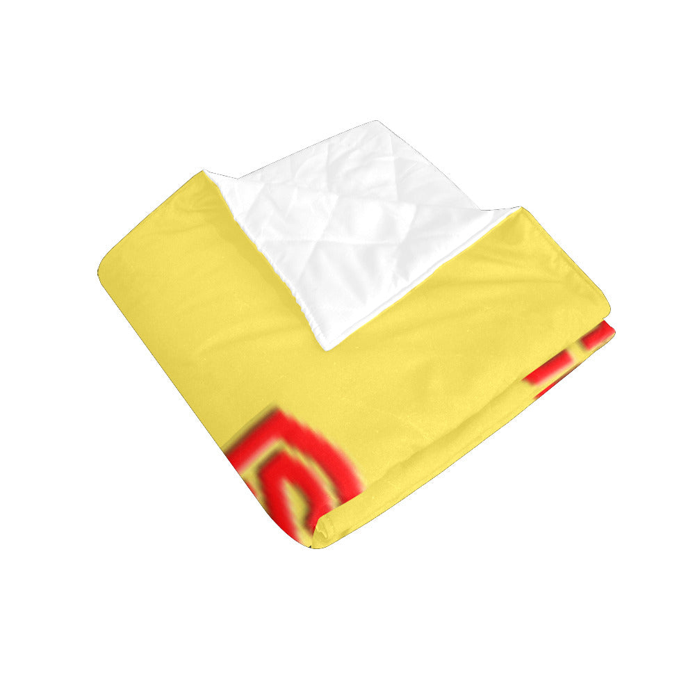 Yello Custom Quilt Red Logo Custom Quilt 50" x 60"
