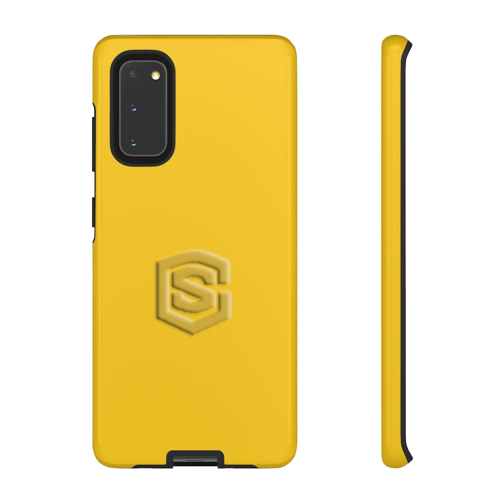 Yellow Tough Cases Gold Logo