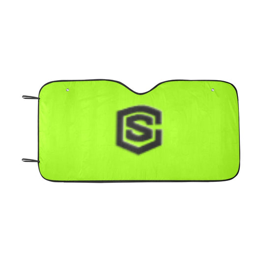 YELLOW  AUTO SUN SHADE WITH BLACK LOGO Auto Sun Shade 55" x 29.53"