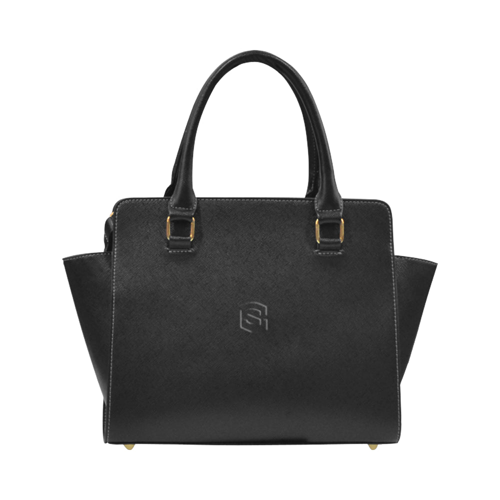 BLACK CLASSIC SHOULDER HANDBAG black logo Classic Shoulder Handbag (Model 1653)