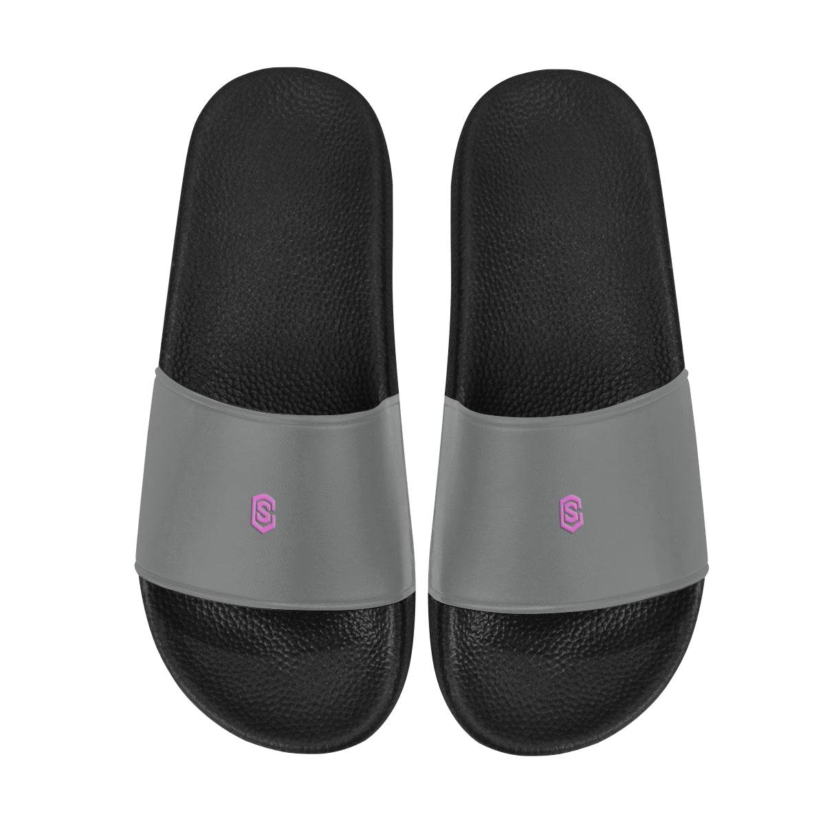 pink logo Women's Slide Sandals (Model 057)
