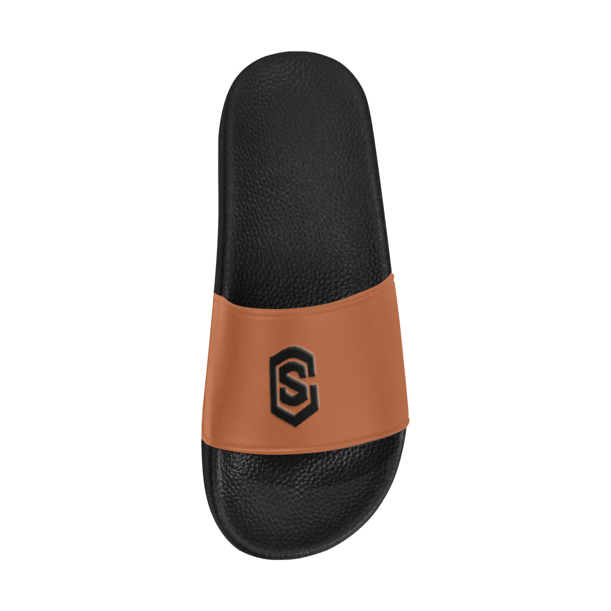 black logo Men's Slide Sandals (Model 057)