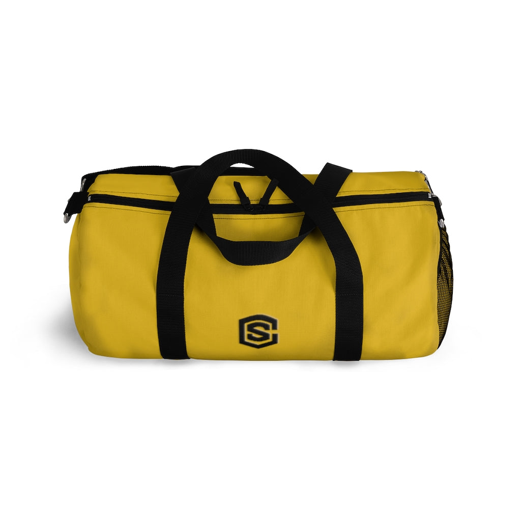 Yellow Duffel Bag Black Logo