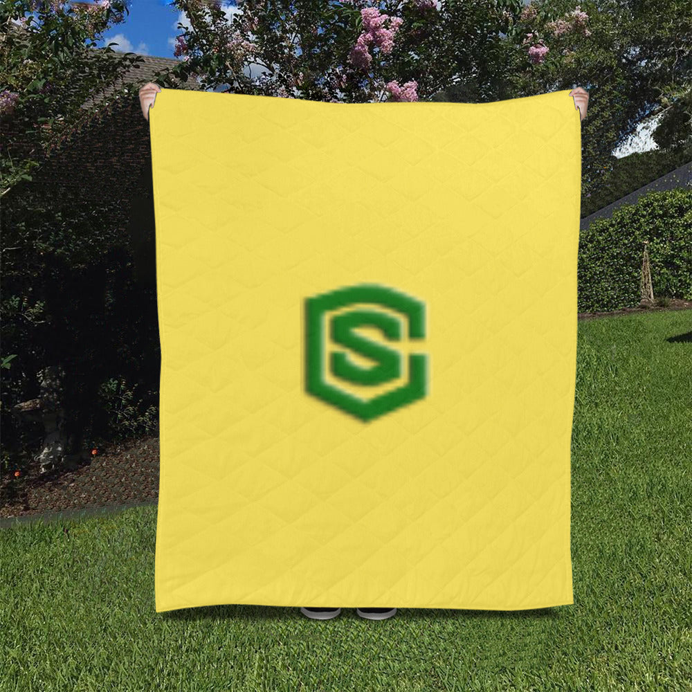 Yellow Custom Quilt Yellow Logo Custom Quilt 50" x 60"