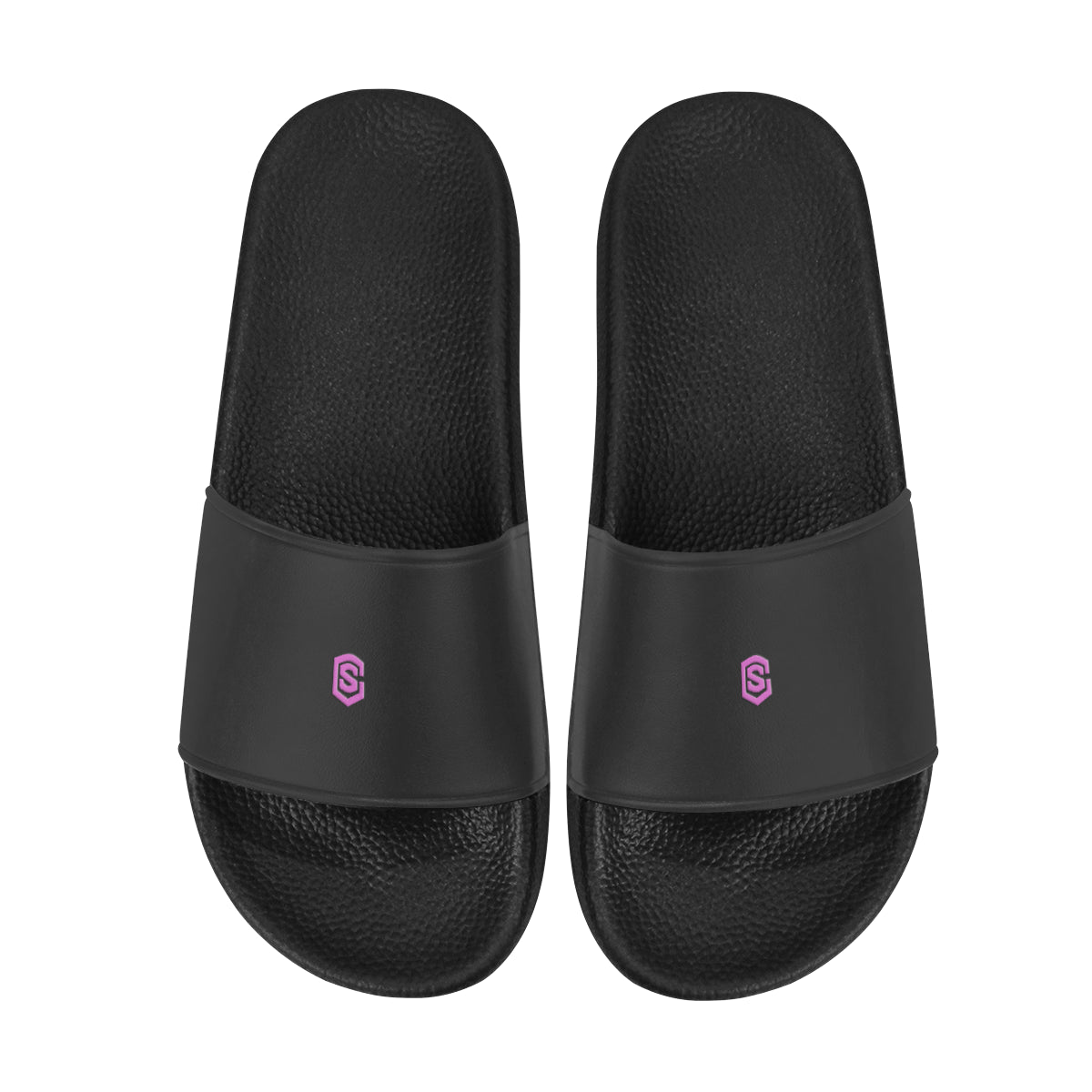 pink logo Women's Slide Sandals (Model 057)