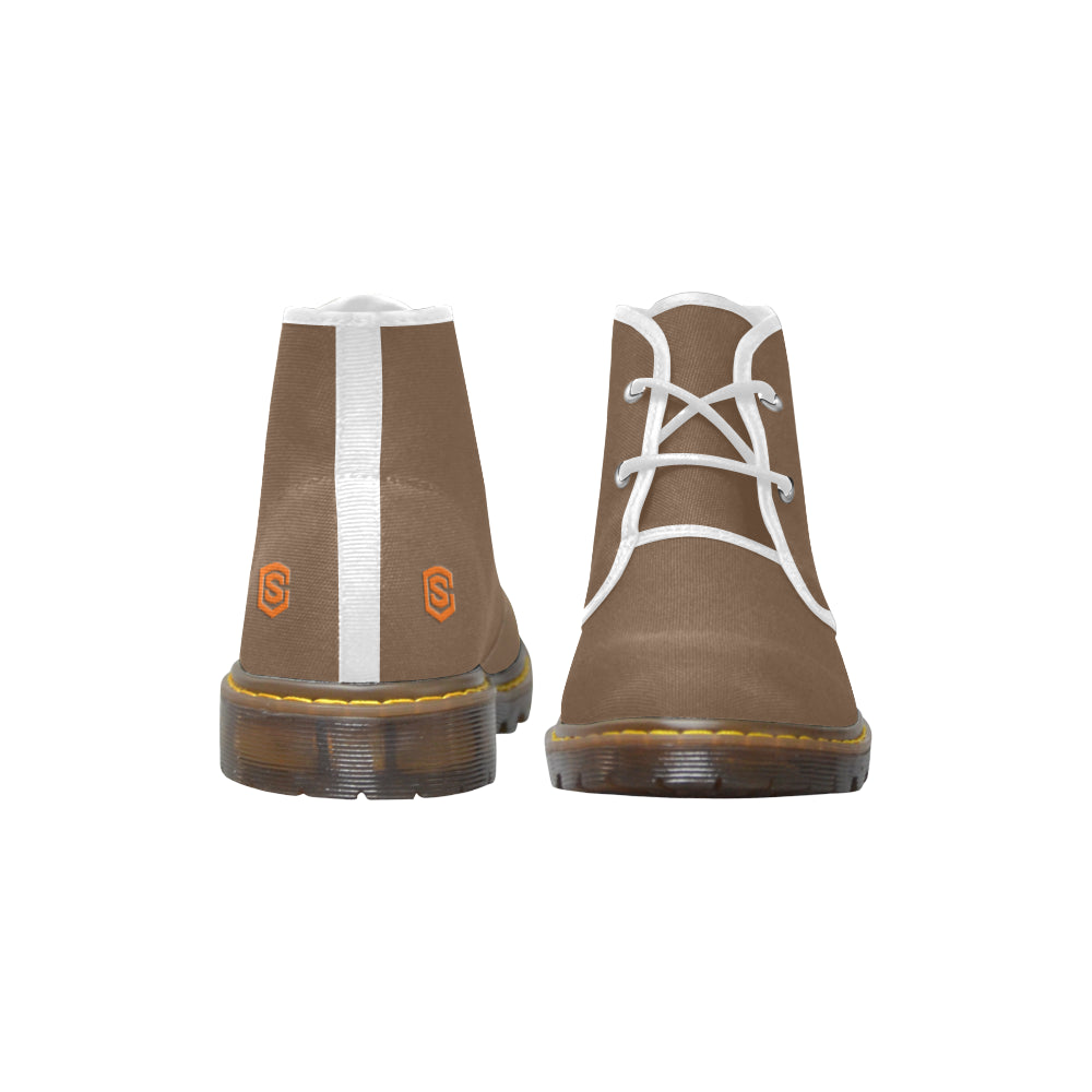 orange Men's Canvas Chukka Boots (Model 2402-1)