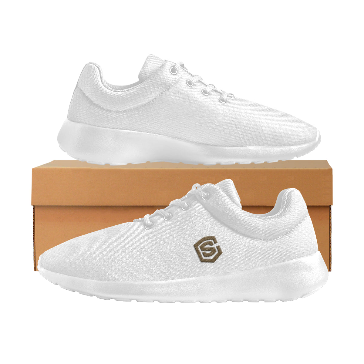 brown logo Women's Athletic Shoes (Model 0200)