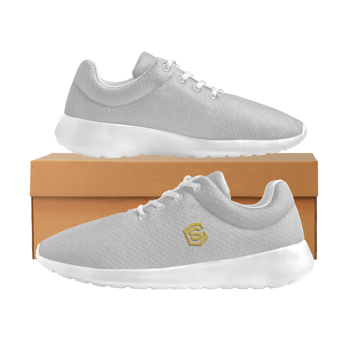 gold logo Women's Athletic Shoes (Model 0200)