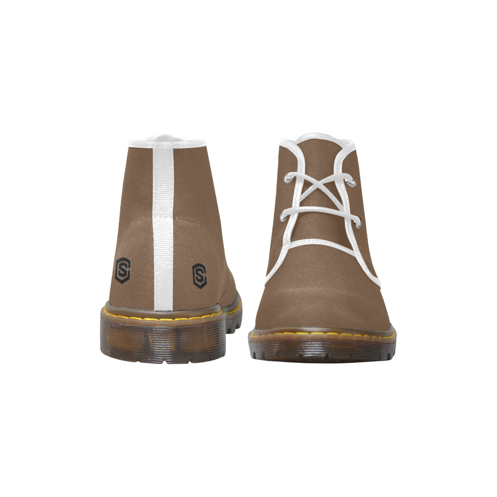 black Men's Canvas Chukka Boots (Model 2402-1)