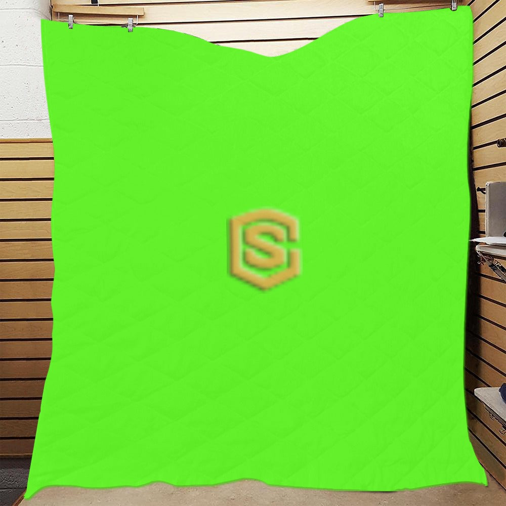 YELLOW CISTOM QUILT GOLD  LOGO Custom Quilt  70" x 80"