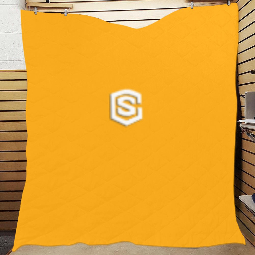 ORANGE CUSTOM QUILT WHITE LOGO Custom Quilt 70" x 80"
