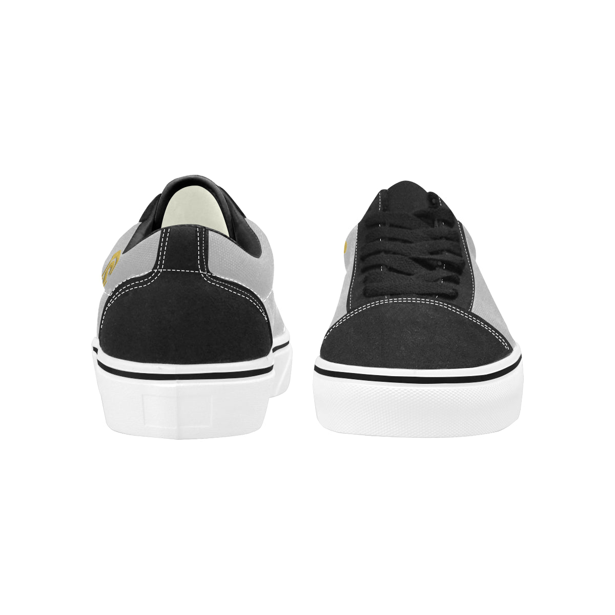 gold logo Men's Low Top Skateboarding Shoes (Model E001-2)