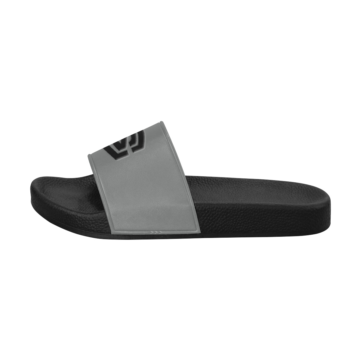 black logo Men's Slide Sandals (Model 057)